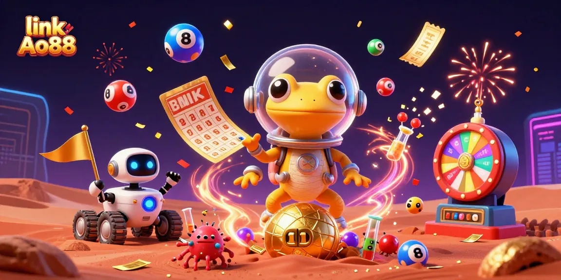 Experience the thrill of link Ao88 with dynamic lottery elements and a vibrant casino atmosphere.