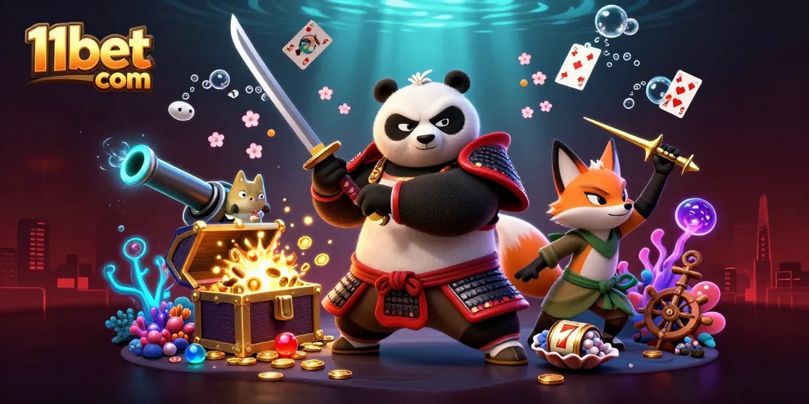Experience thrilling gameplay at 11bet com with vibrant characters and casino elements.