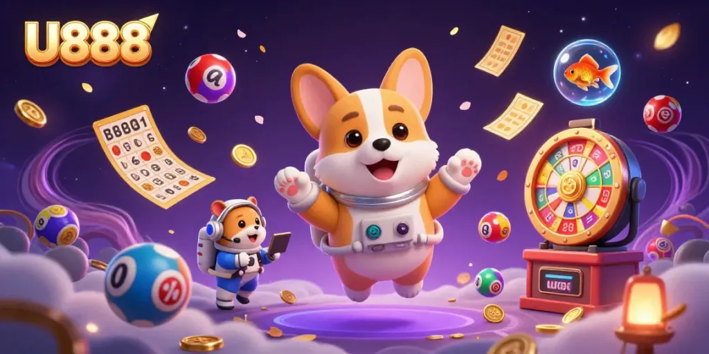 Join the adventure with U888 where a floating astronaut corgi discovers a whimsical space casino.