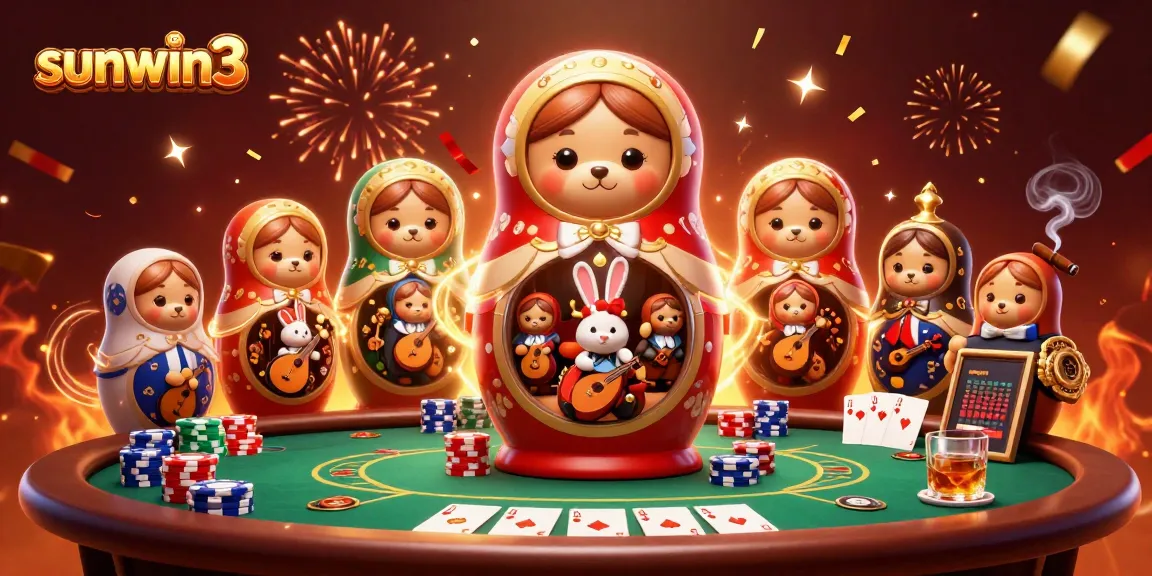 Experience thrilling gameplay with sunwin3, featuring active poker scenes and colorful casino elements.