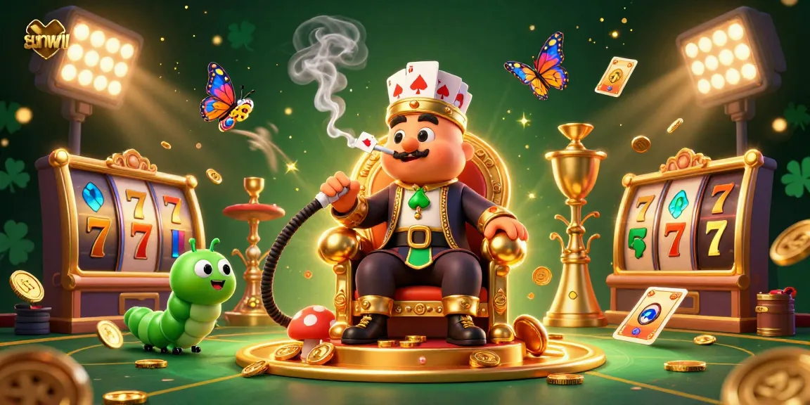 Experience thrilling action at sunwin with a vibrant 3D illustration featuring a unique casino atmosphere.