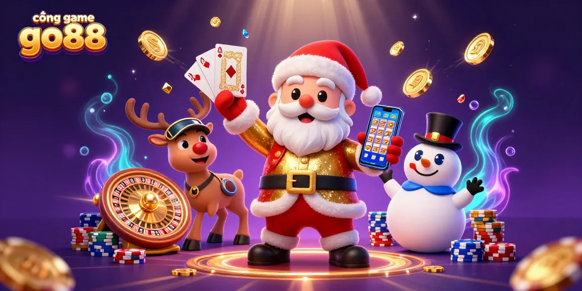 Engage with the excitement of cổng game go88 as Santa and friends showcase jackpot slots and casino wins!