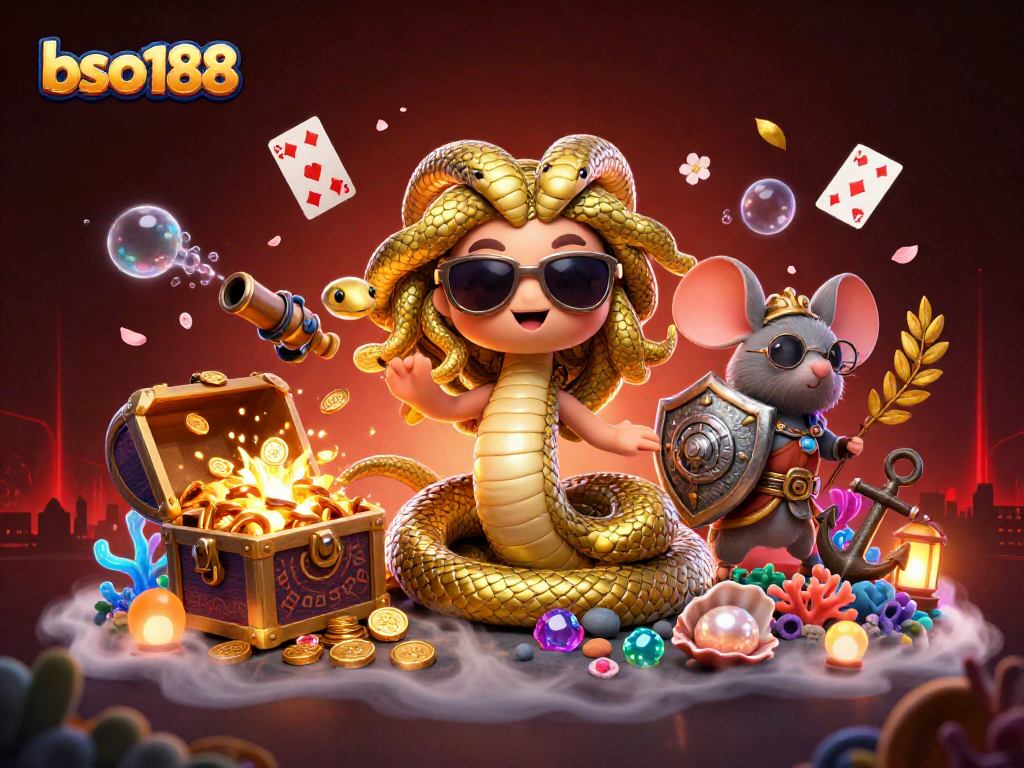 Win big with bso188 at a vibrant 3D casino scene filled with gold and excitement!