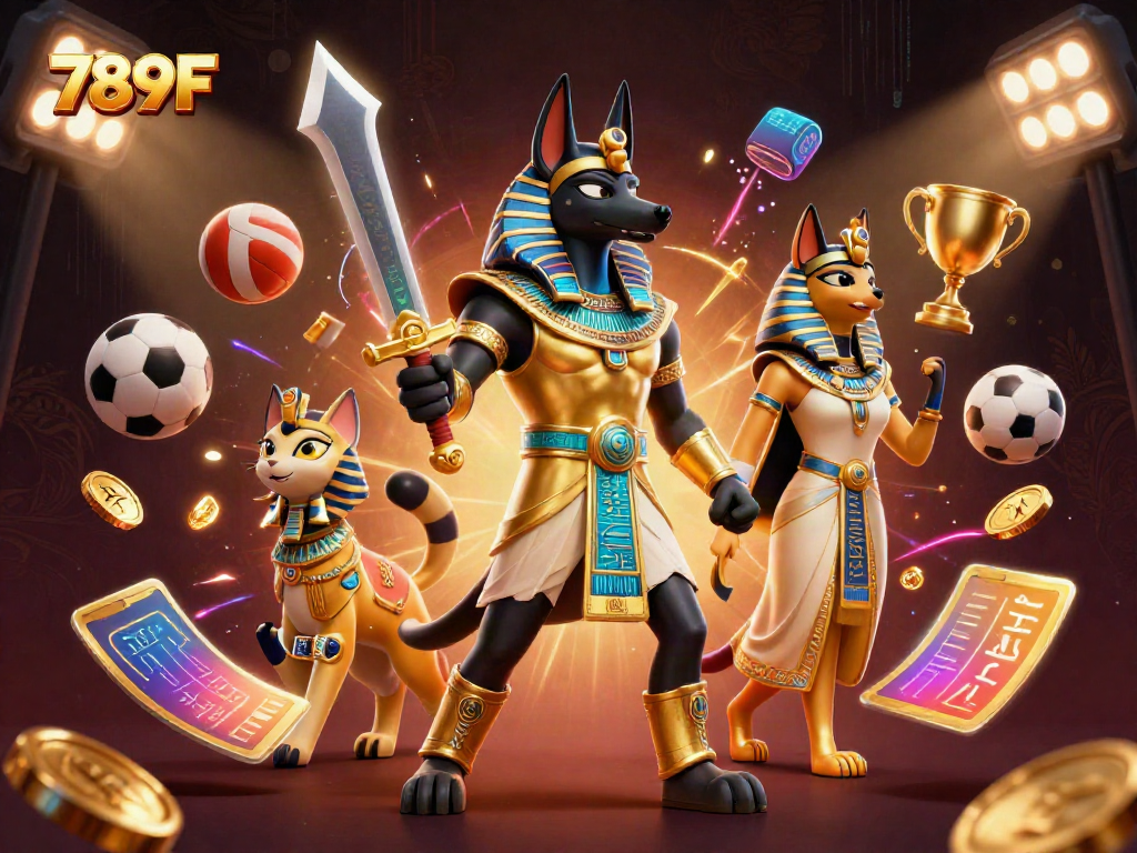 Battle with 789F: Engage in thrilling online gaming with ancient Egyptian warriors and vibrant casino elements