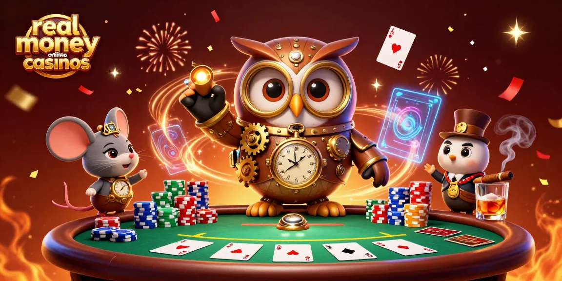 Experience real money online casinos with our vibrant 3D illustration of an epic casino scene.