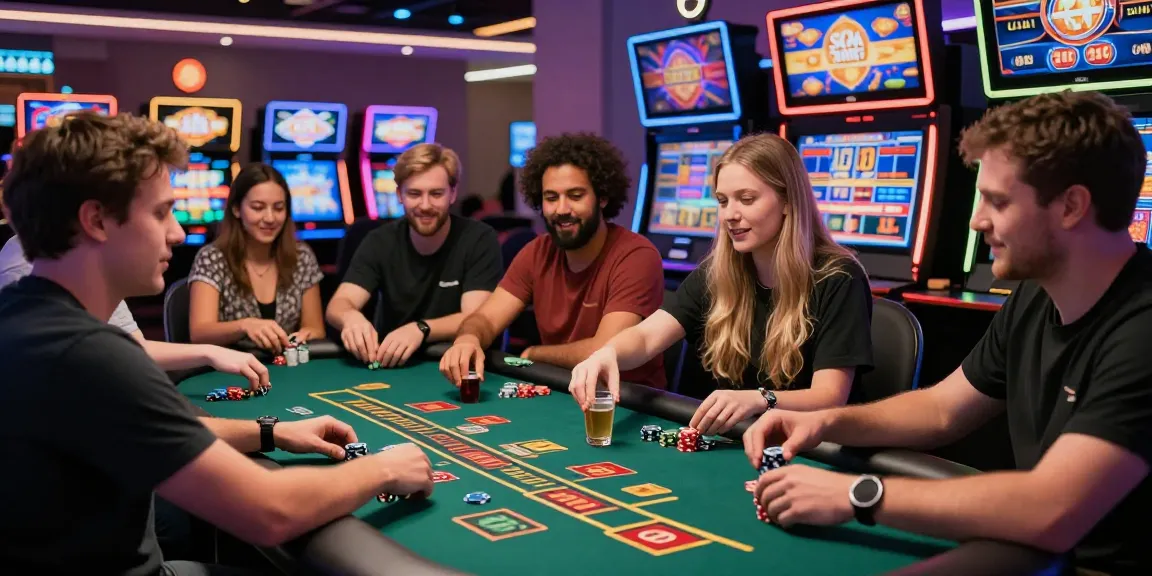 Players enjoying diverse gaming options at 88M casino, showcasing a vibrant and engaging environment.