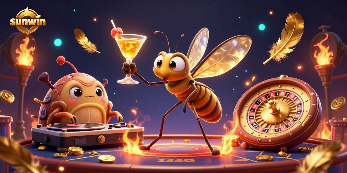 Experience sunwin's exciting casino atmosphere with dynamic characters and vibrant gaming elements.