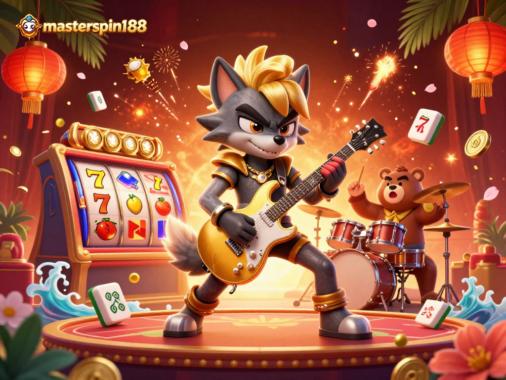 Experience thrilling slots with masterspin188 as the rock star wolf electrifies the casino stage.