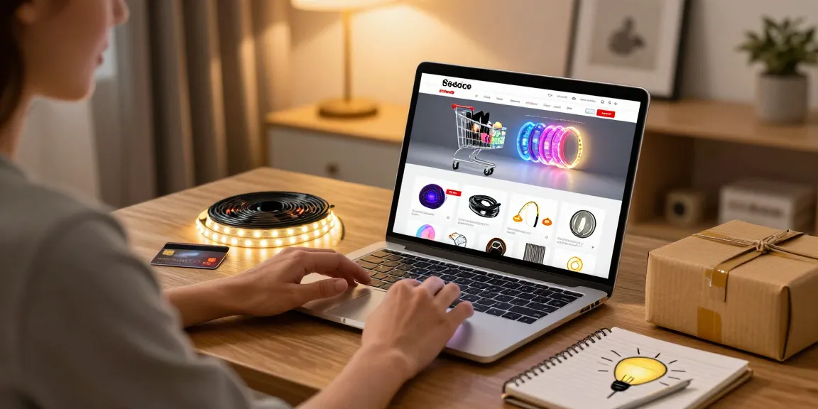 Banda led shopping scene showcasing best deals for LED lighting on e-commerce platform.